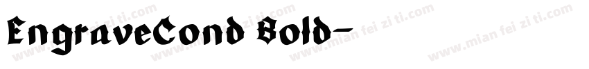 EngraveCond Bold字体转换